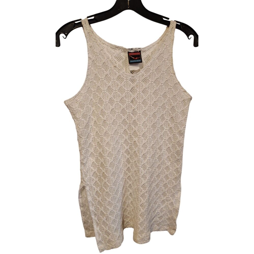 Jantzen Coastal white‎ knit sleeveless top